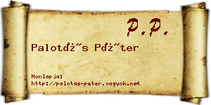 Palotás Péter névjegykártya