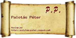 Palotás Péter névjegykártya